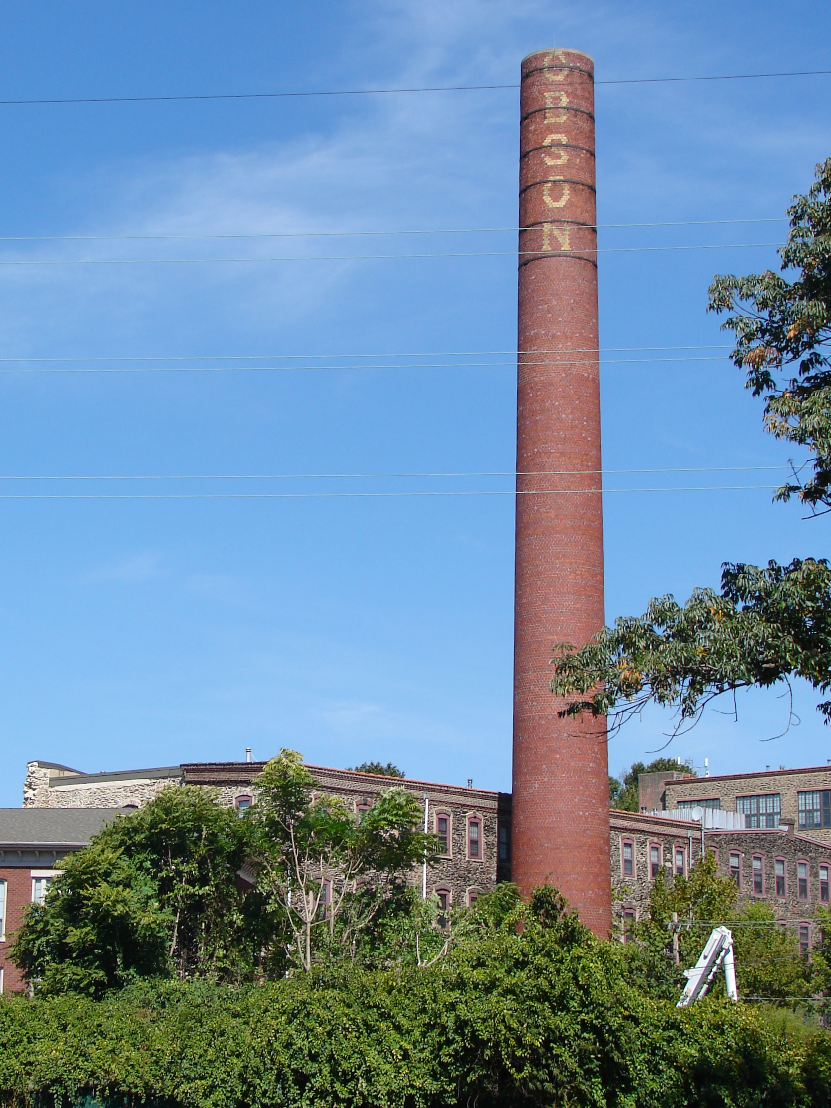 Dobson Mills smokestack in Philadelphia